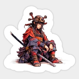 Samurai girl Sticker